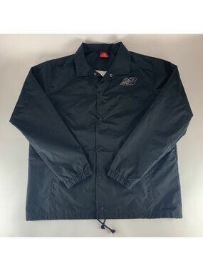New Balance Black Button Up Jacket Mens XL